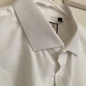 Thomas Pink Evening Formal Extra Slim Fit French Cuff 17.5 White Dress Shirt